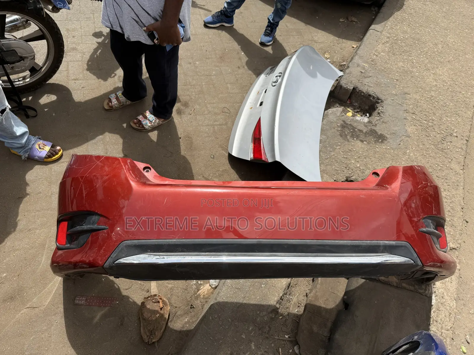 Oem 2016-2018 Honda Civic Ex Lx Red Rear Bumper