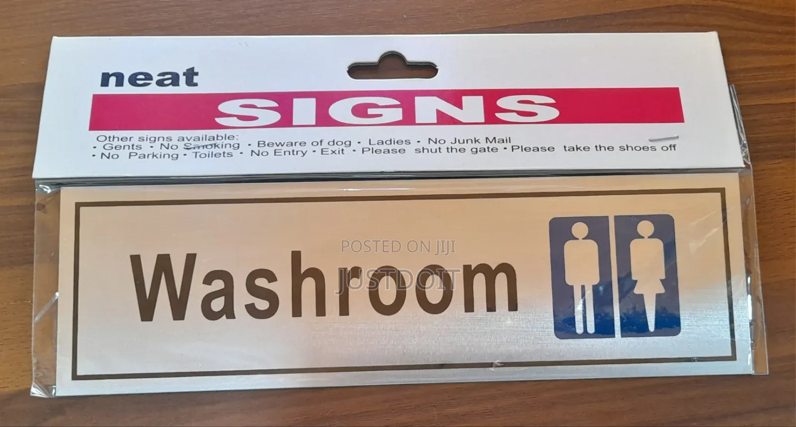 Washroom Sign (Metallic)