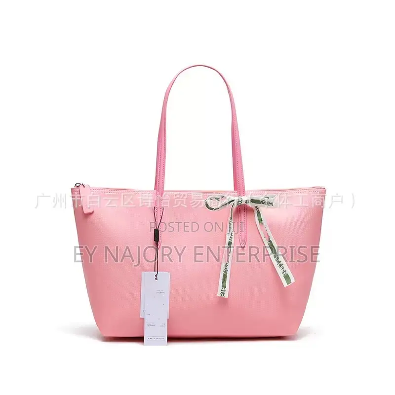 Pink Lacoste Tote Bag| Spacious Durable