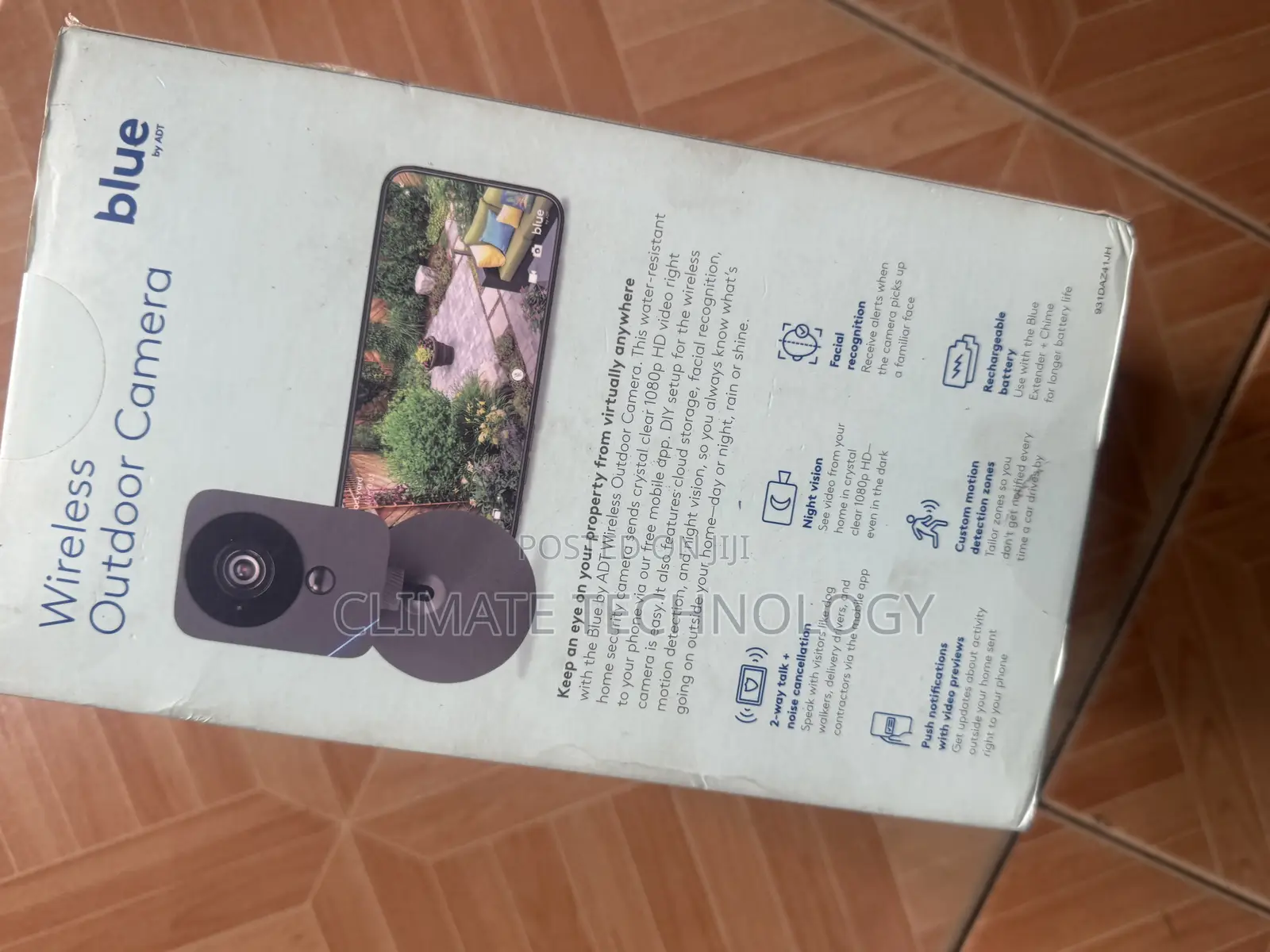 Blue Wireless Outdoor Camera
