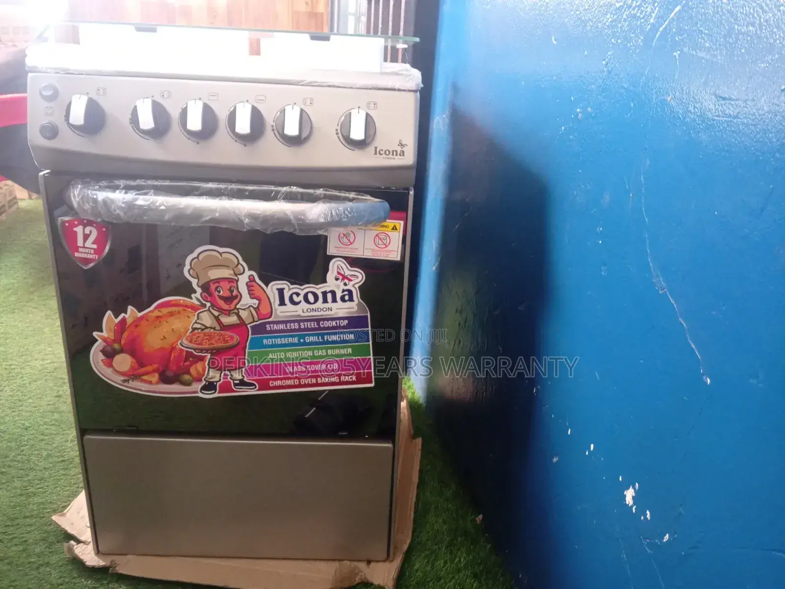 Icona Stainless Steel Cooktop Gas Burner With Oven 50x50 Burner