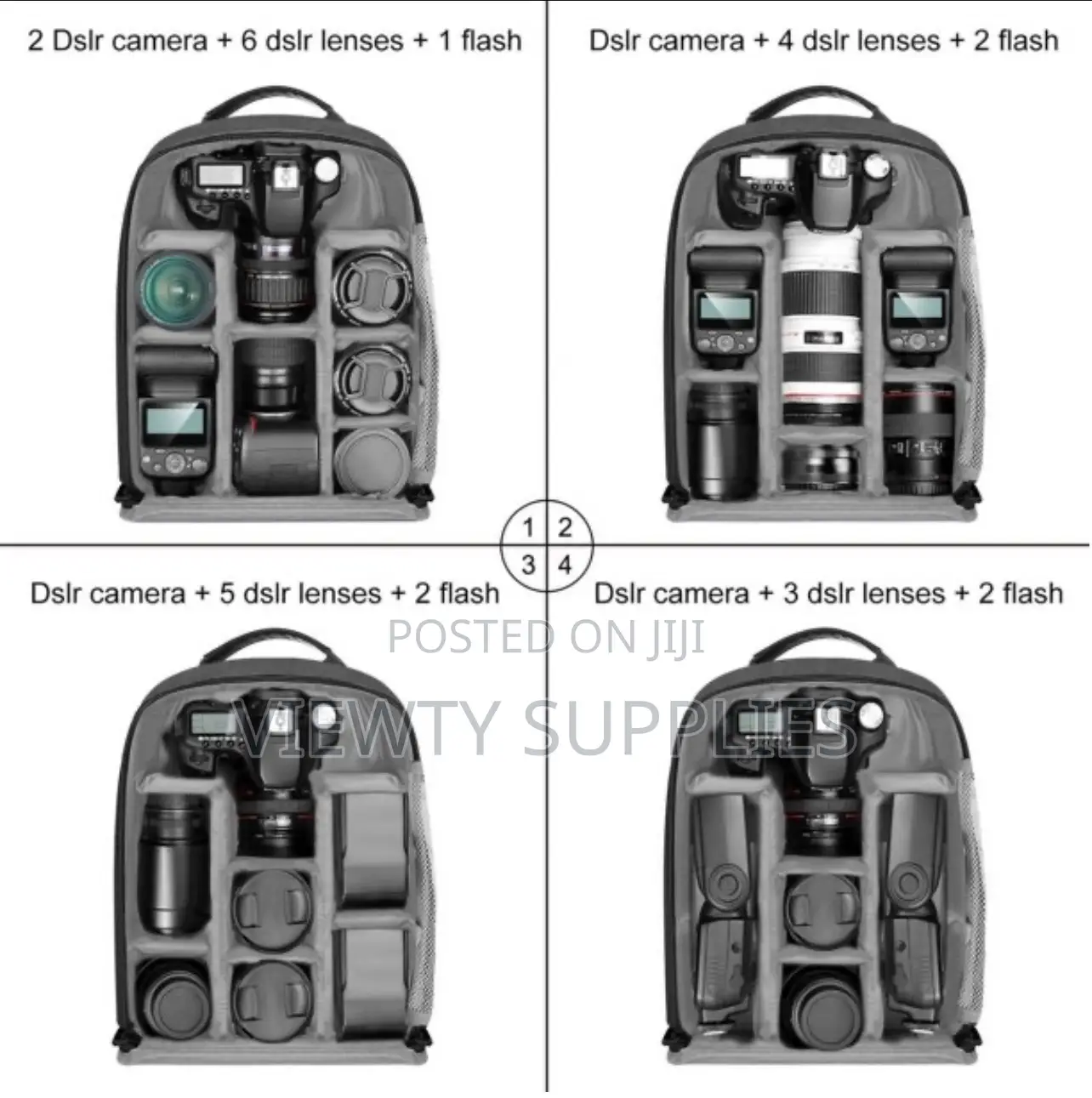 12w Solar Power Outdoor Portable Camera Laptop Backpack Bag (Black)