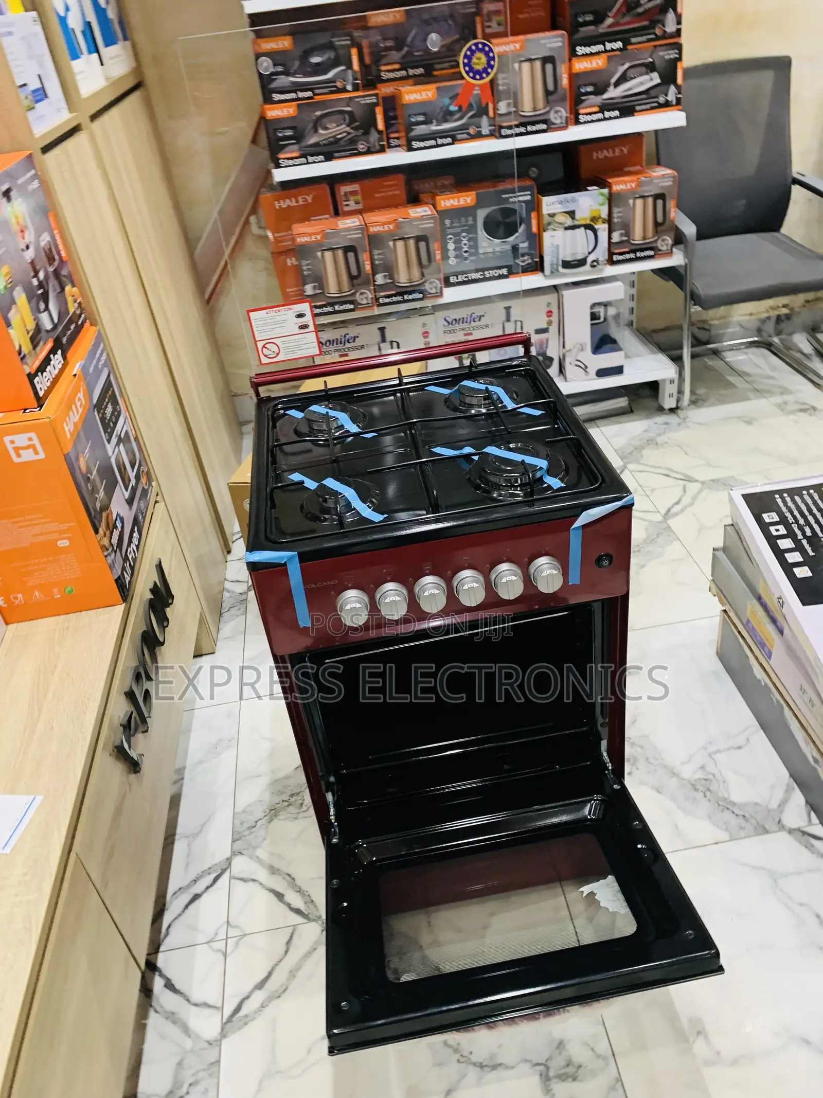 High Quality Sleek Volcano Gas Cooker Oven 4burner 50/50