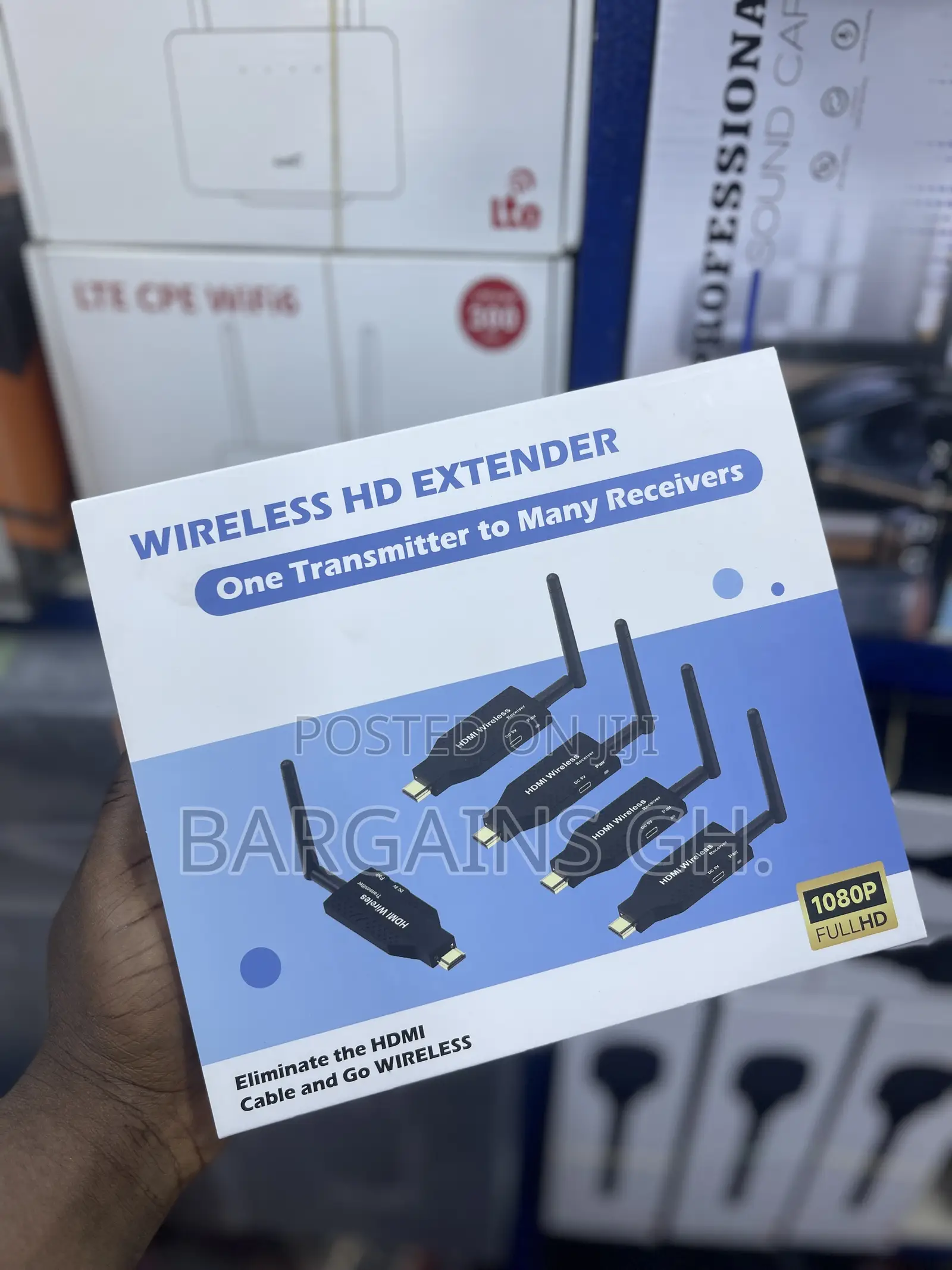 4 in 1 Wireless Hdmi Extender (1 Transmitter + 3 Receivers)