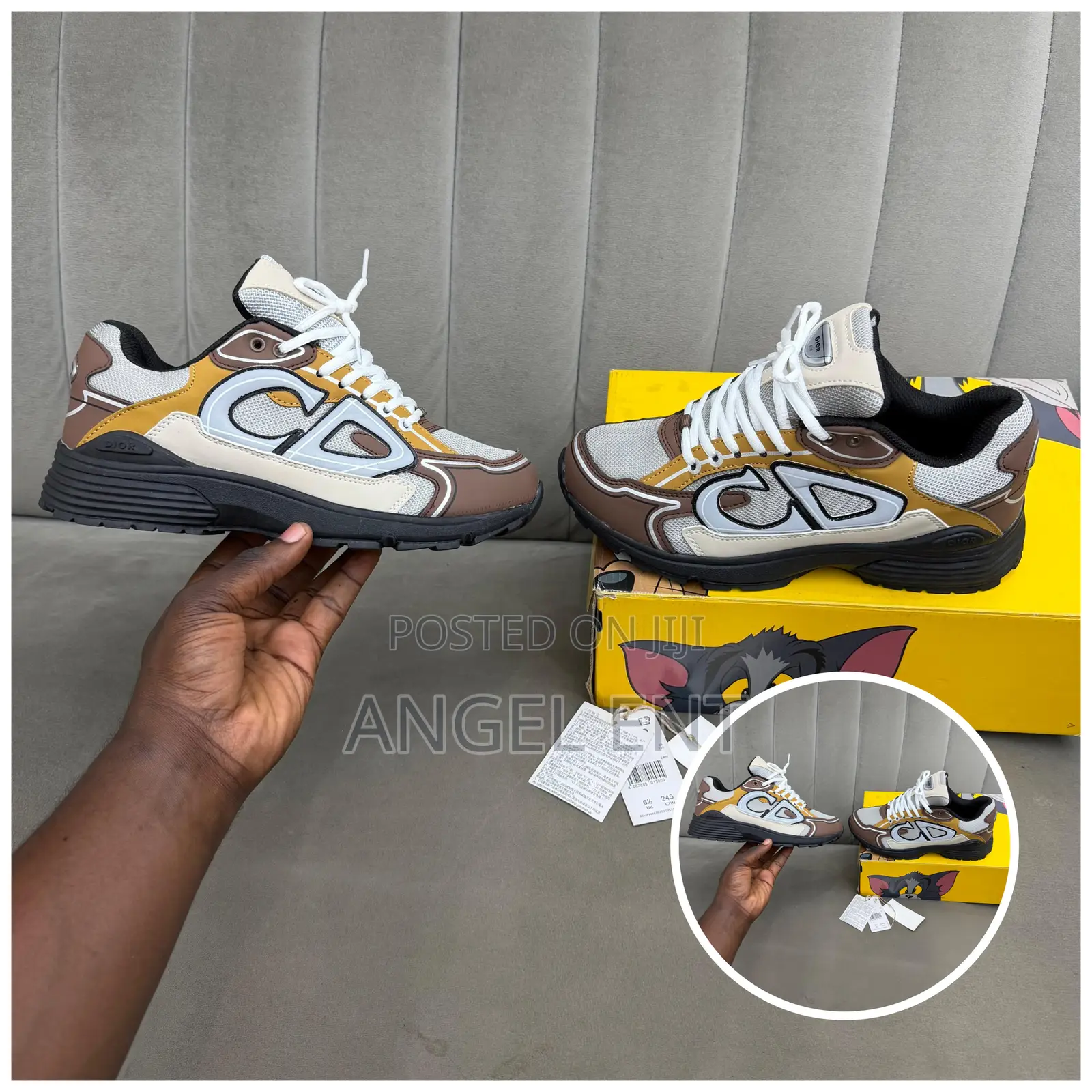 Dior B30 Sneakers in the "Reflective Cd30 - Brown Orange" Available