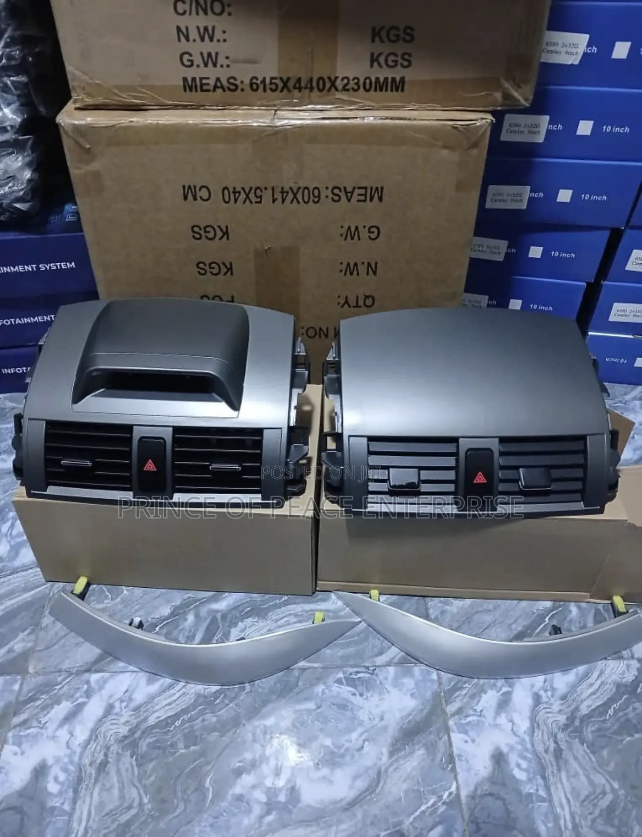 Corolla 2009 2010 2012 2013 Air Conditioner Vent Top and Side Console