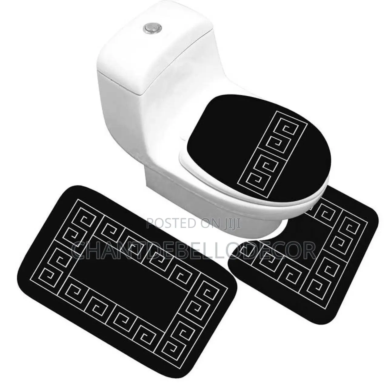 3-Pieces Toilet Mats Set( Kindly Slide Left for More Designs )
