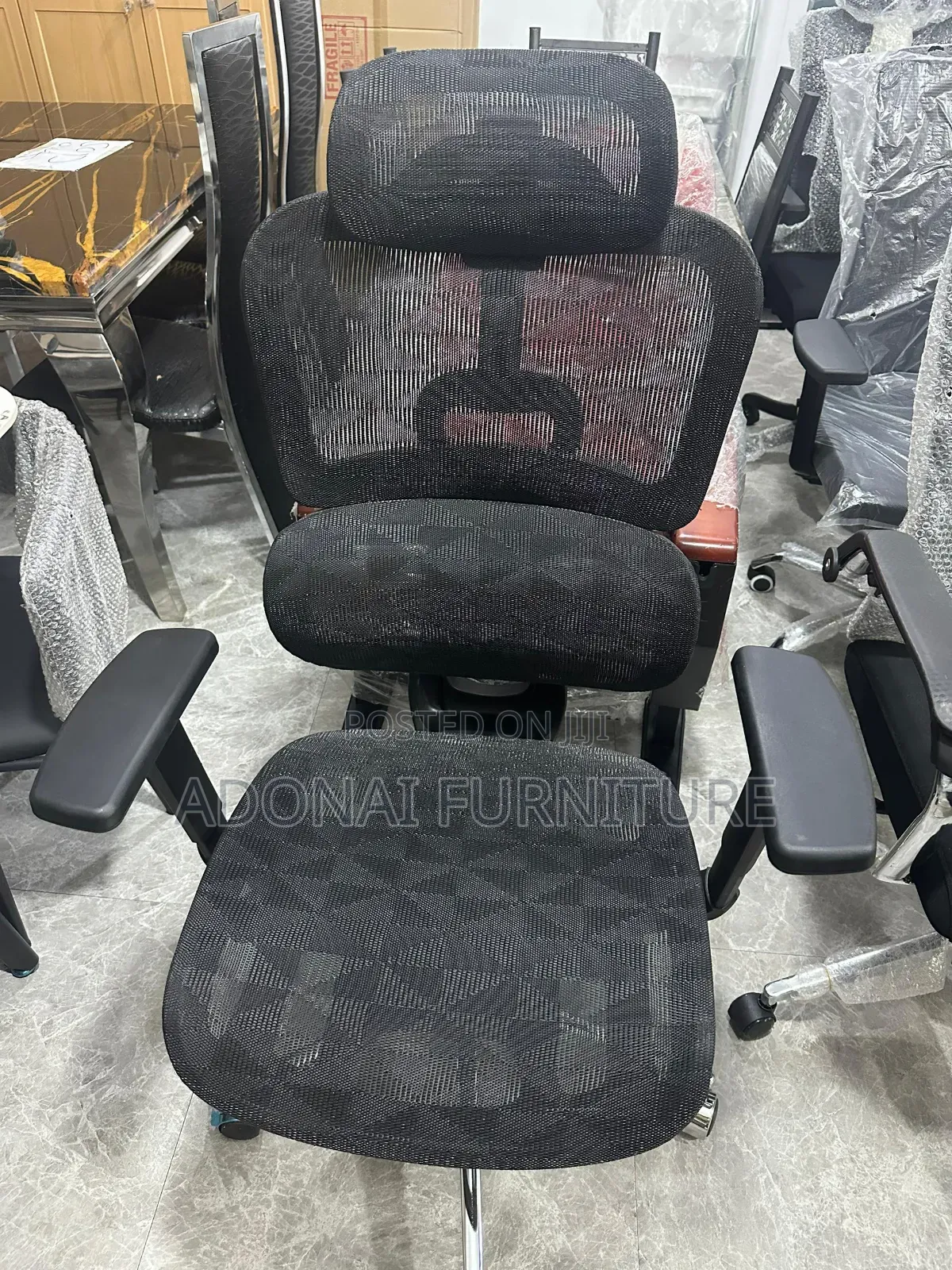 Orthopedic Office Swivel Chair (Black)