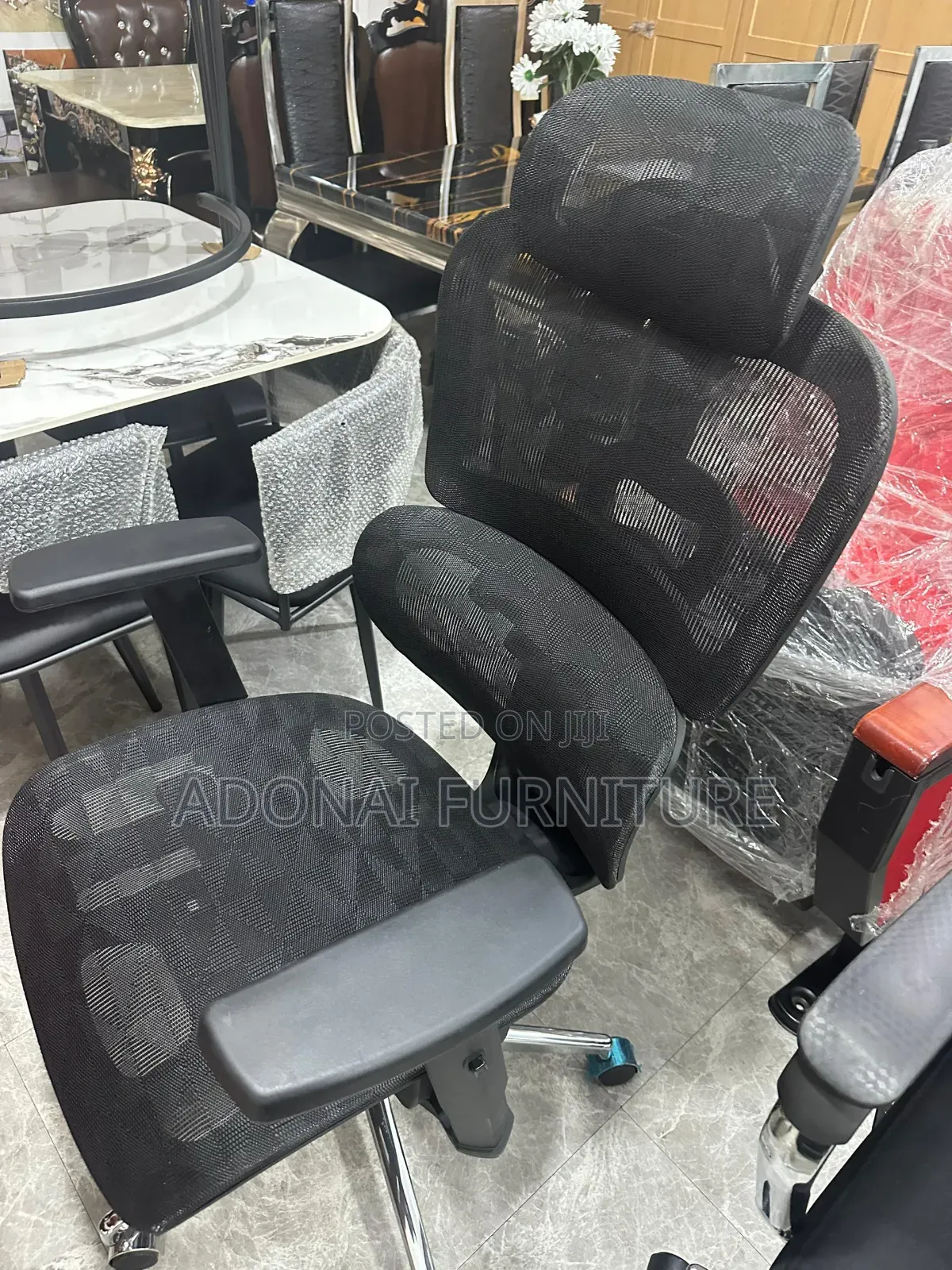 Orthopedic Office Swivel Chair (Black)