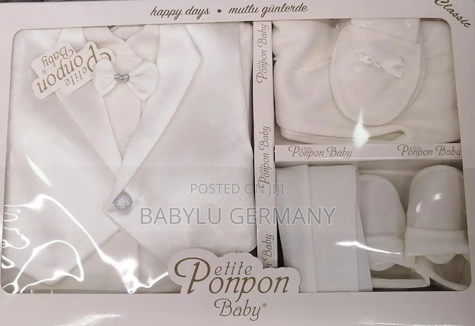 Turkish Baby Boy All White Chritening Gift Set