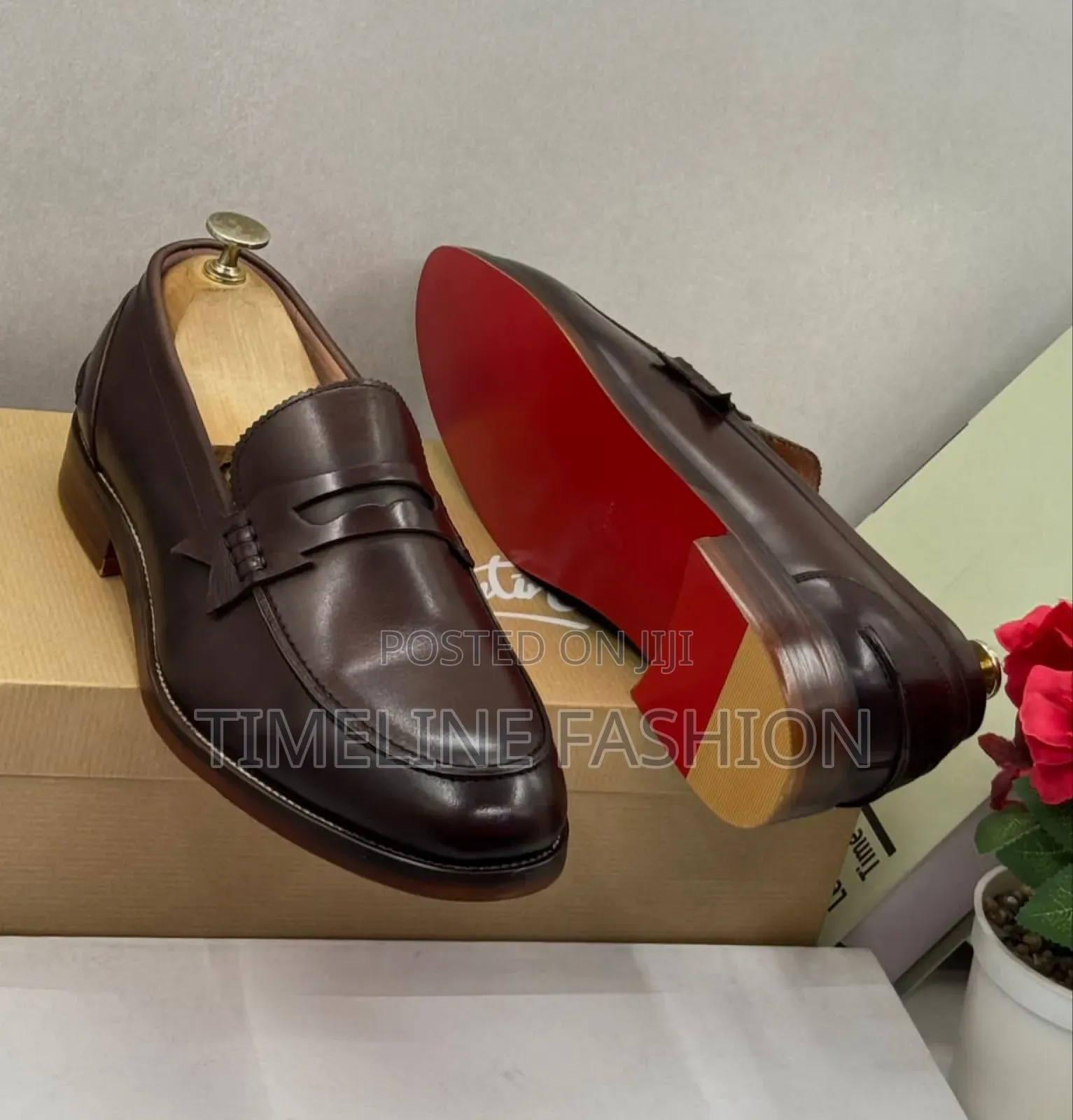 Coffee Brown Christian Louboutin Luxury Men's Shoes 39_46