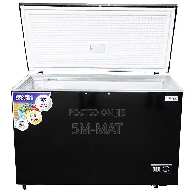 Black Nasco 400 LTRS Chest Freezer (Nas-475fl-B)