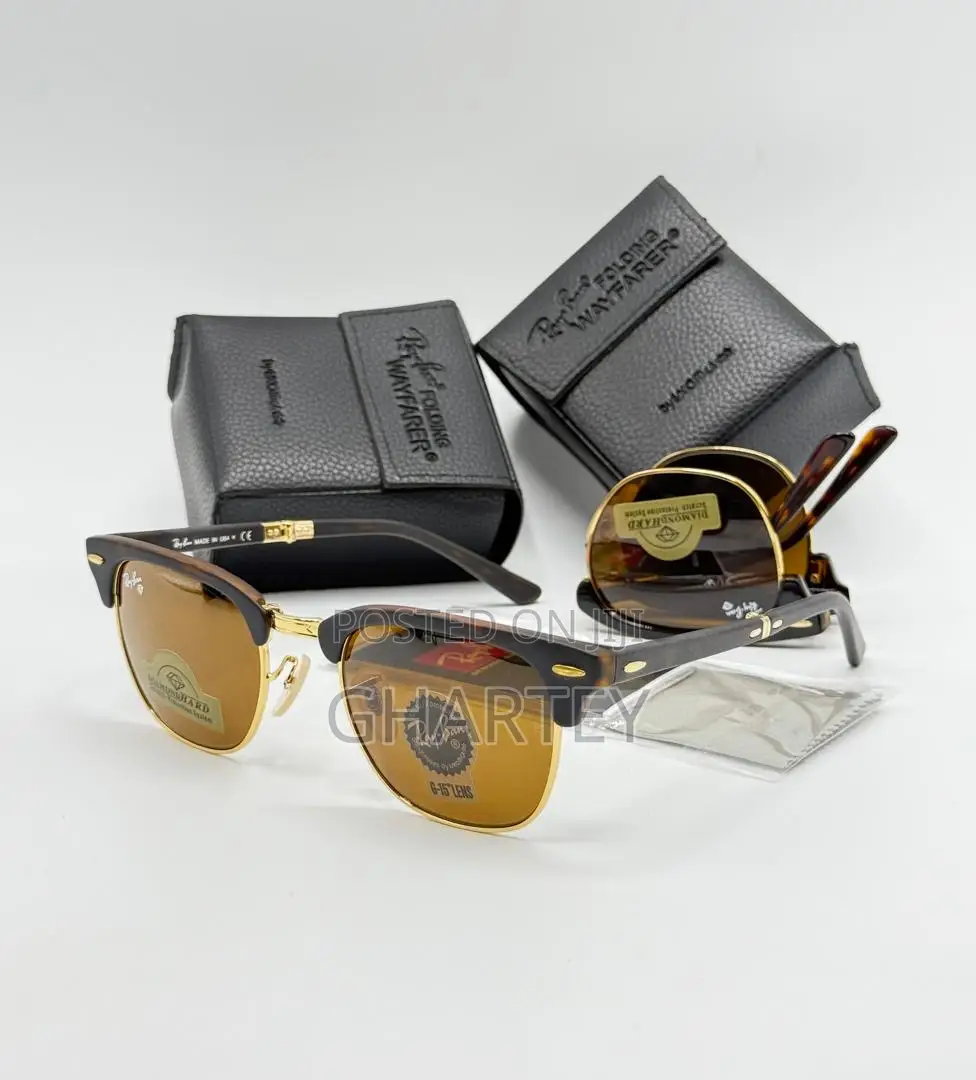 Ray-Ban Club Master Iconic Folding Sunglasses – Timeless Style