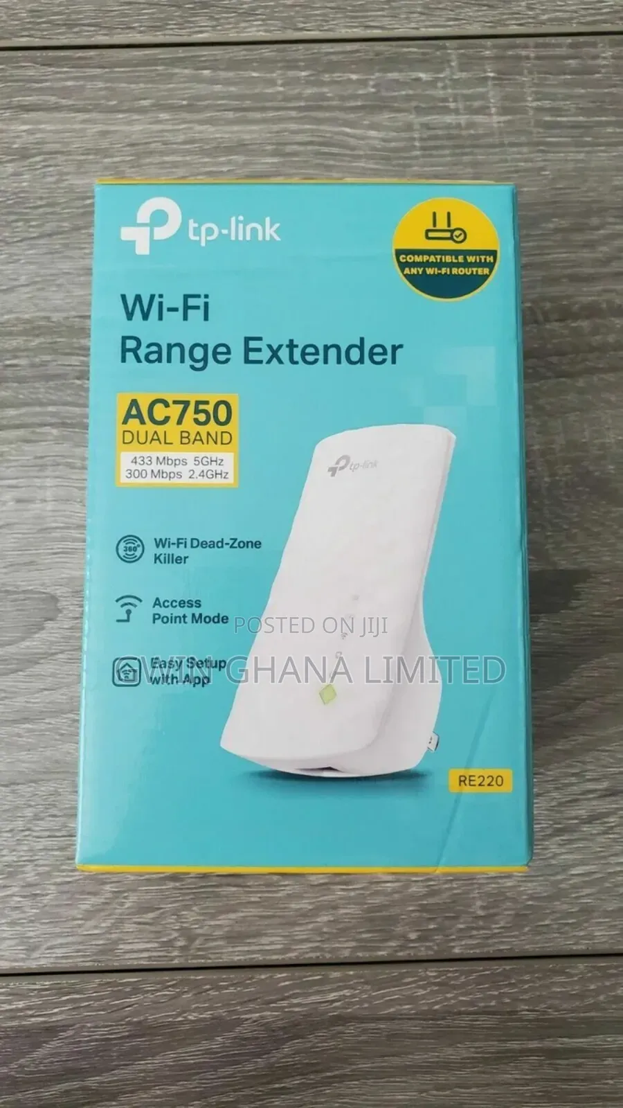 TP-Link Ac750 Wifi Extender 1200 Sqft, 20users Dual Band Mesh .(Re220