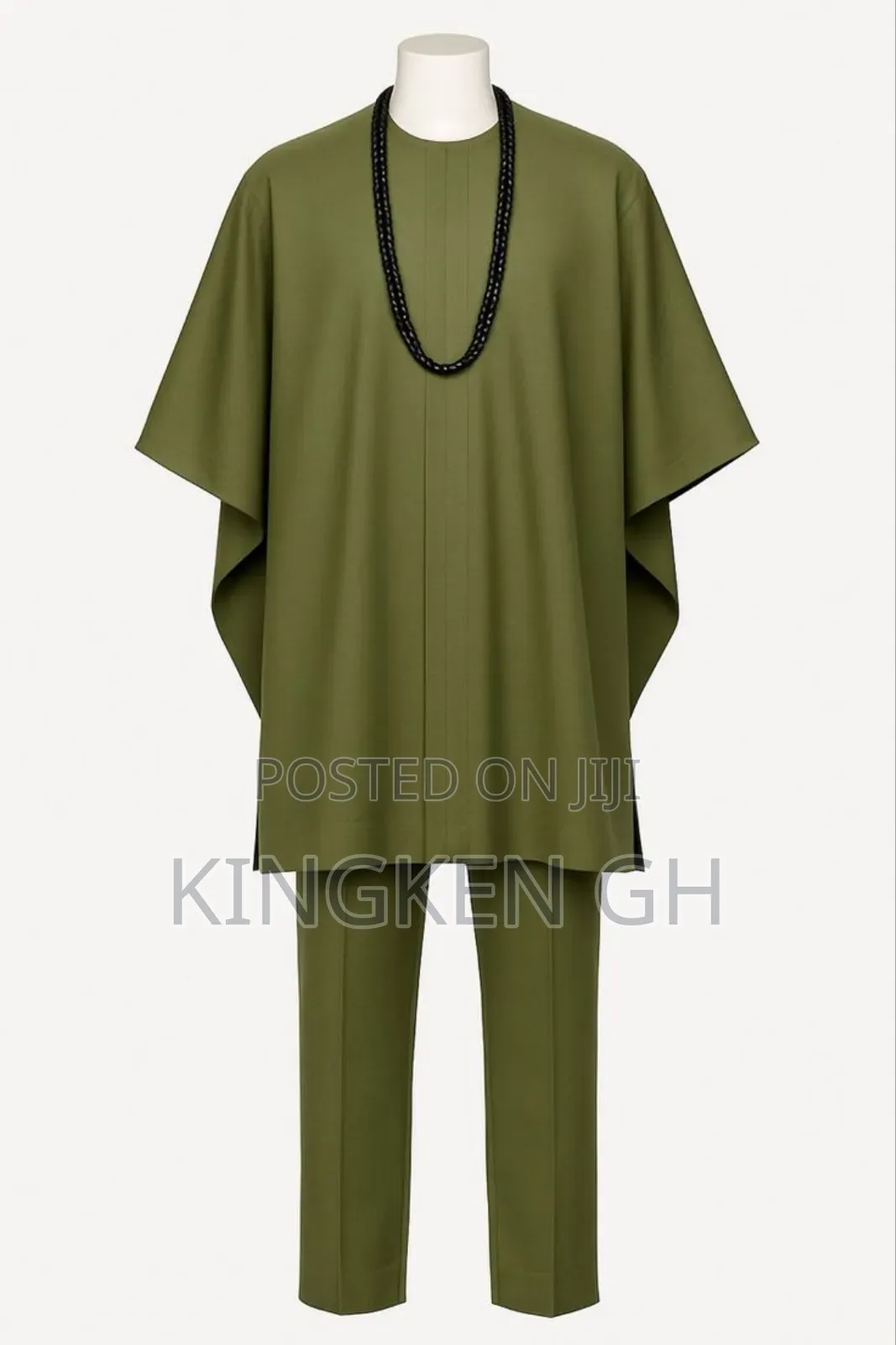 Dansiki Men's Native Wear Olive Color