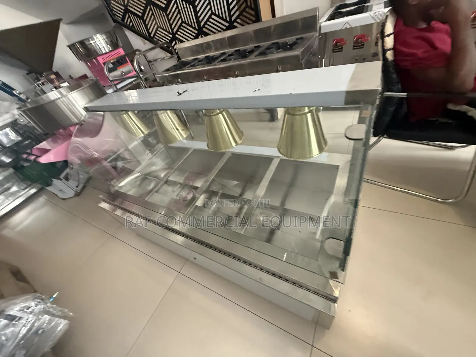 Commercial Standing Bain Marie/Food Warmer 5 Pot With Glass
