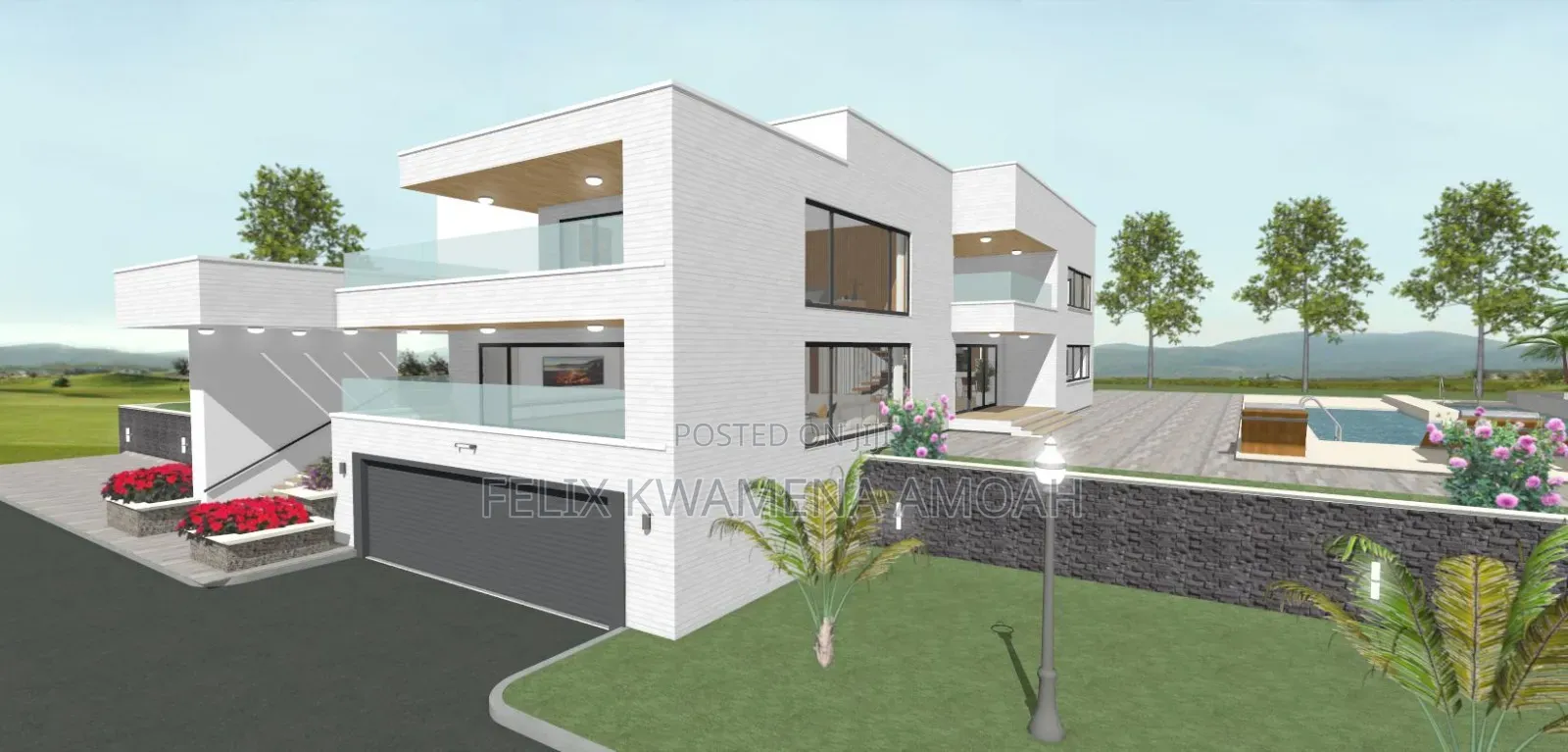 5 Bedroom Townhouse Design Construction With Swimming Pool