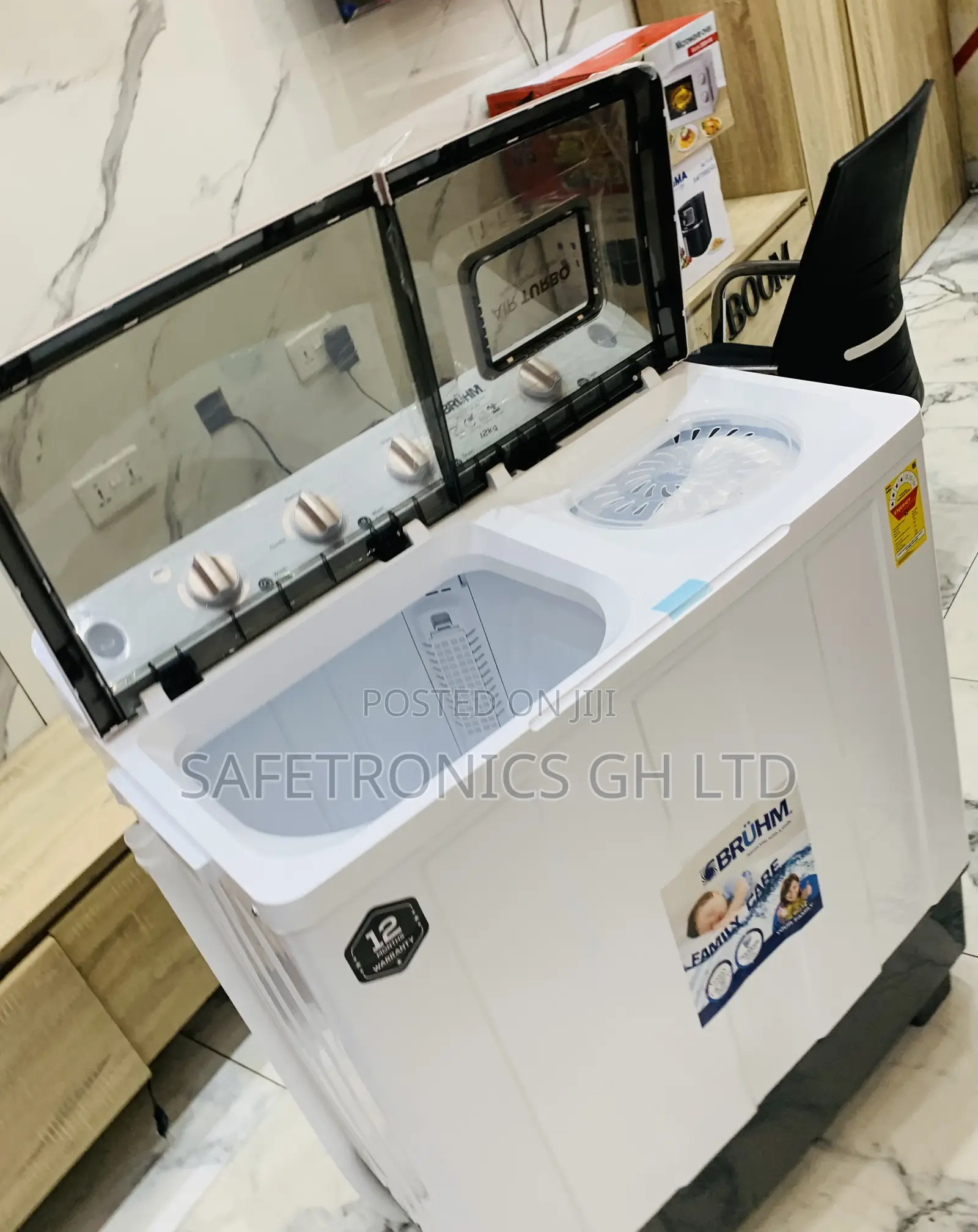 Original Clean Bruhm 12kg Semi-Automatic Top Load Washing Machine