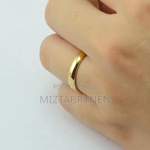 4mm Stainless Steel Wedding Ring - Gold