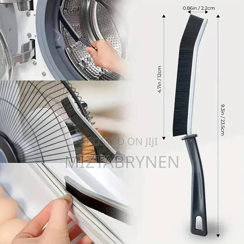 Crevice Corner Cleaning Gap Brush - Black