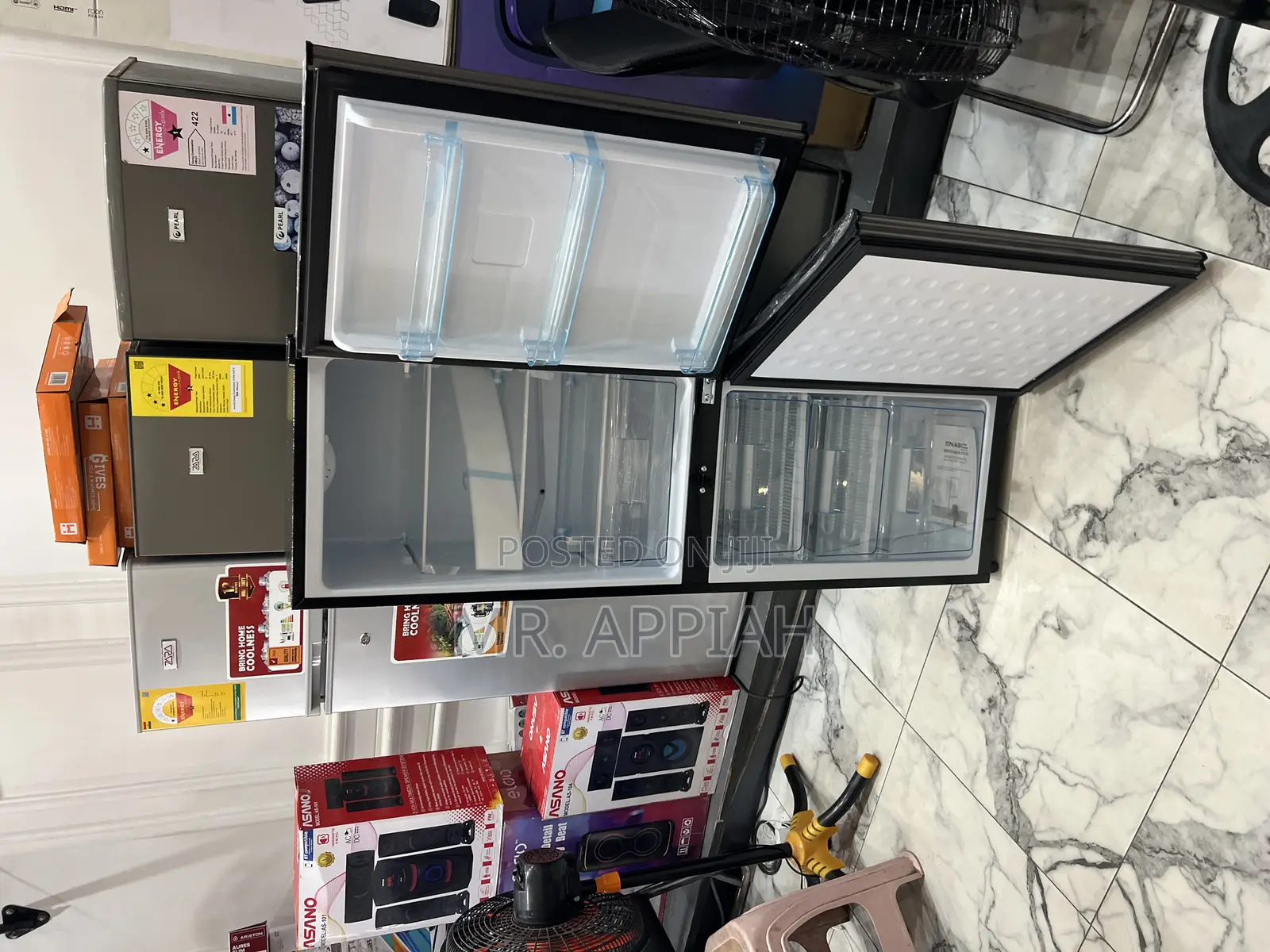 Unique Nasco Bottom Freezer Fridge(Nasd2-20)158l,Dark Gray.