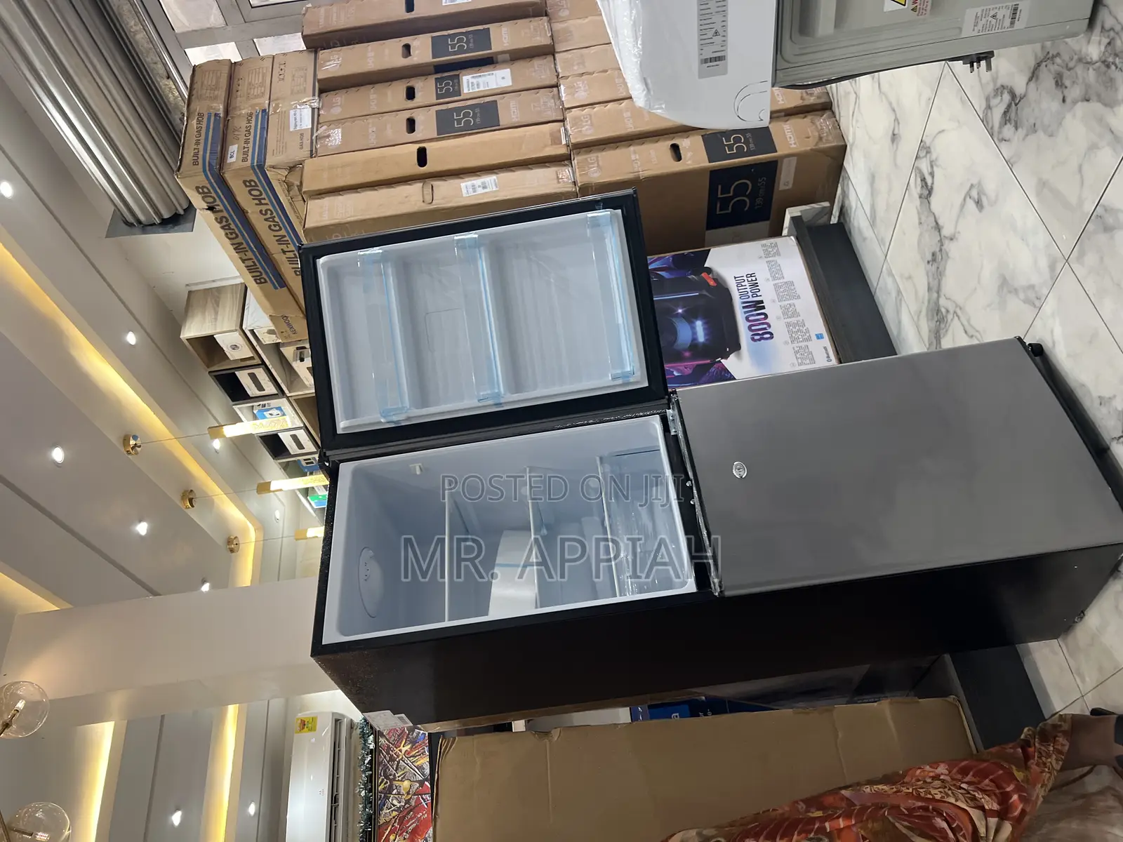 Dark Gray Nasco Double Door Refrigerator(Nasd2-20)158l