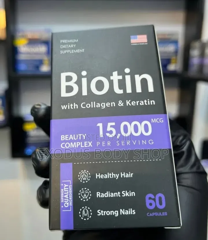 Biotin With Collagen Keratin For Healthy Hair, Radiant Skin Nails