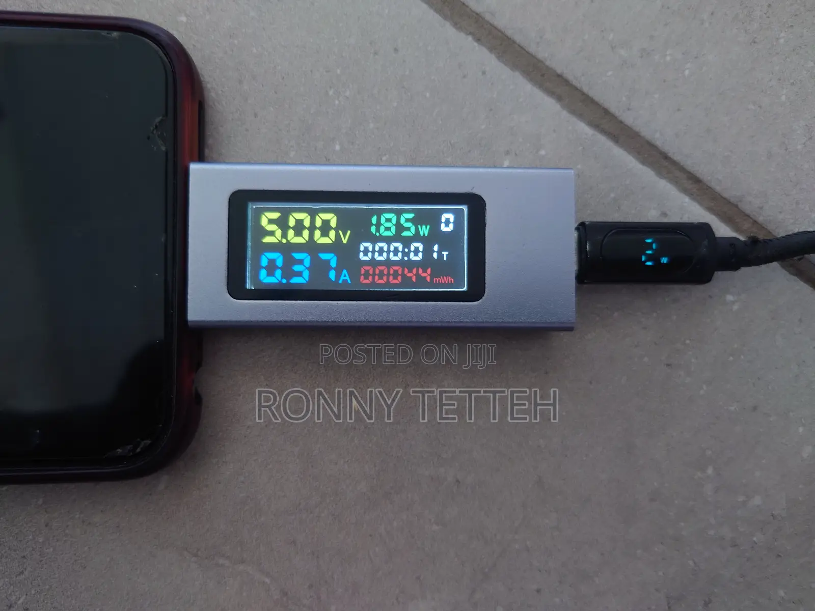 USB Multi Meter, Shows Voltage, Current + Loads Type C
