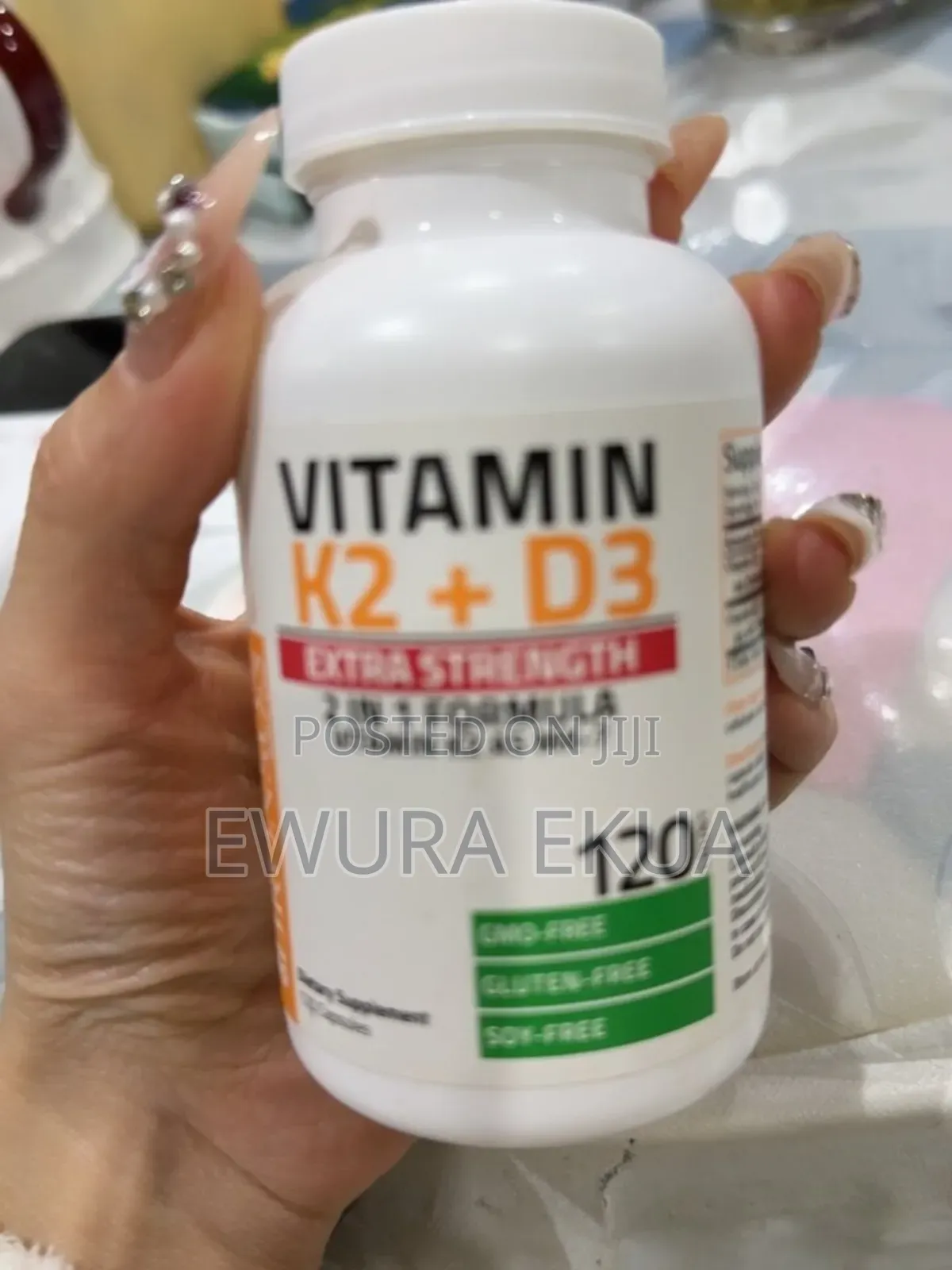 Vitamin K-2 (Mk7) + D3 ( 120 Counts) 10,000iu