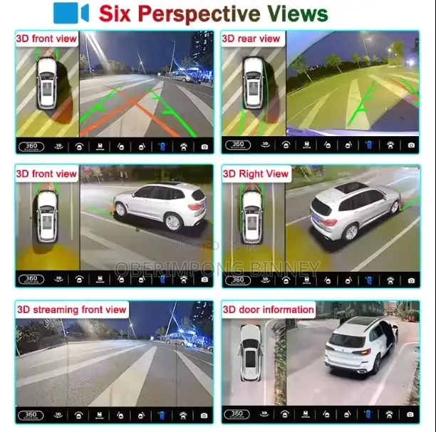 Android Car Tape With 360 Panoramic View Cameras