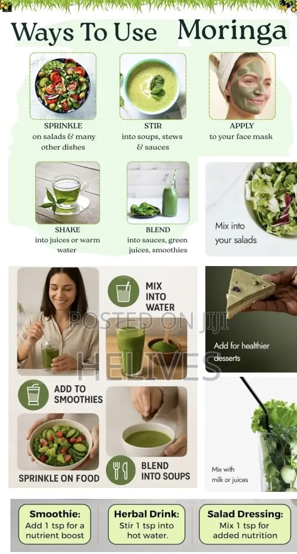Raw Moringa Tea | Pure Organic Tea Bag Helives Fda Certified Approved