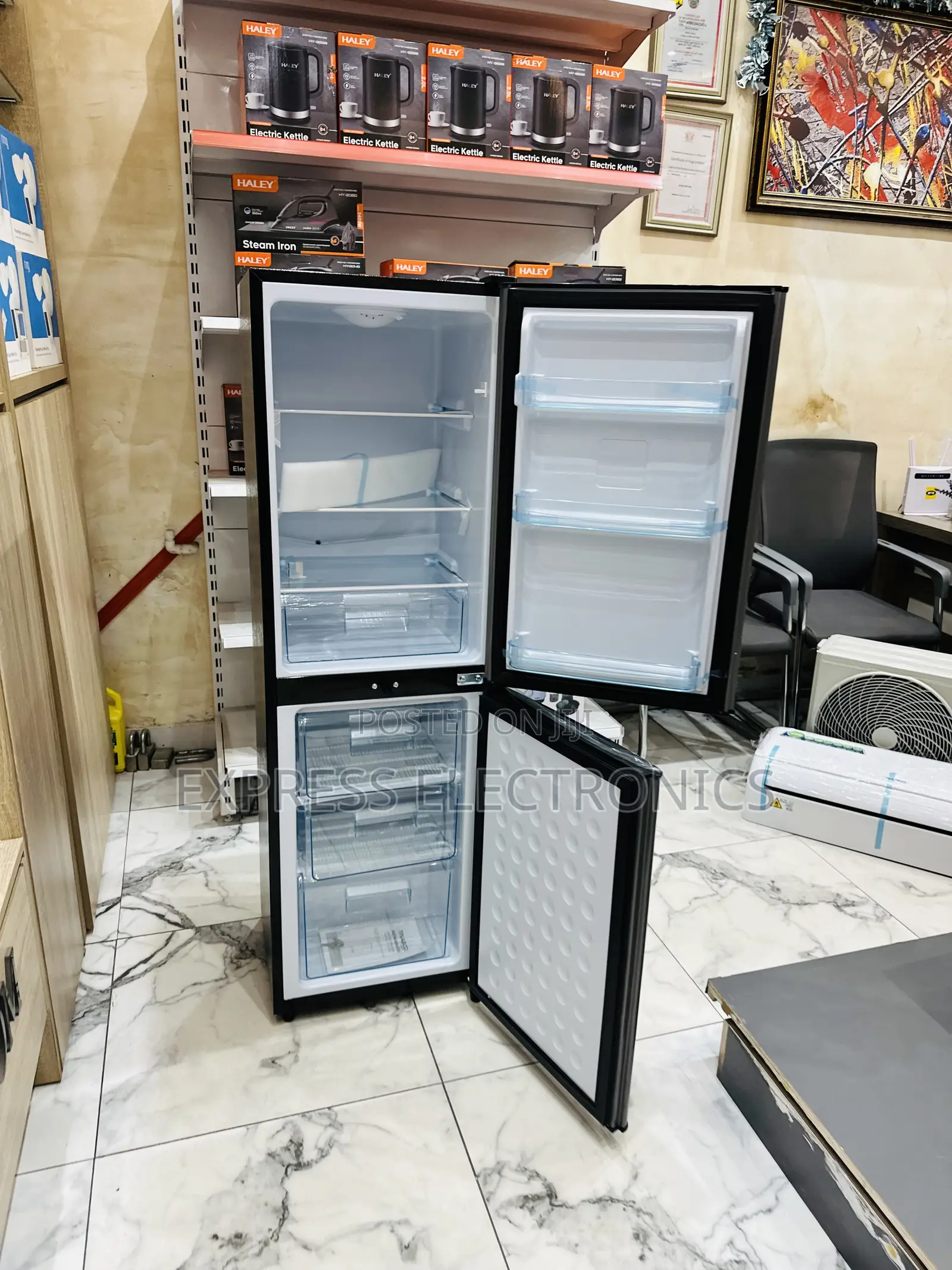 Hot Deals on Nasd2-20fl Double Door Fridge Nasco Grey Dark Color