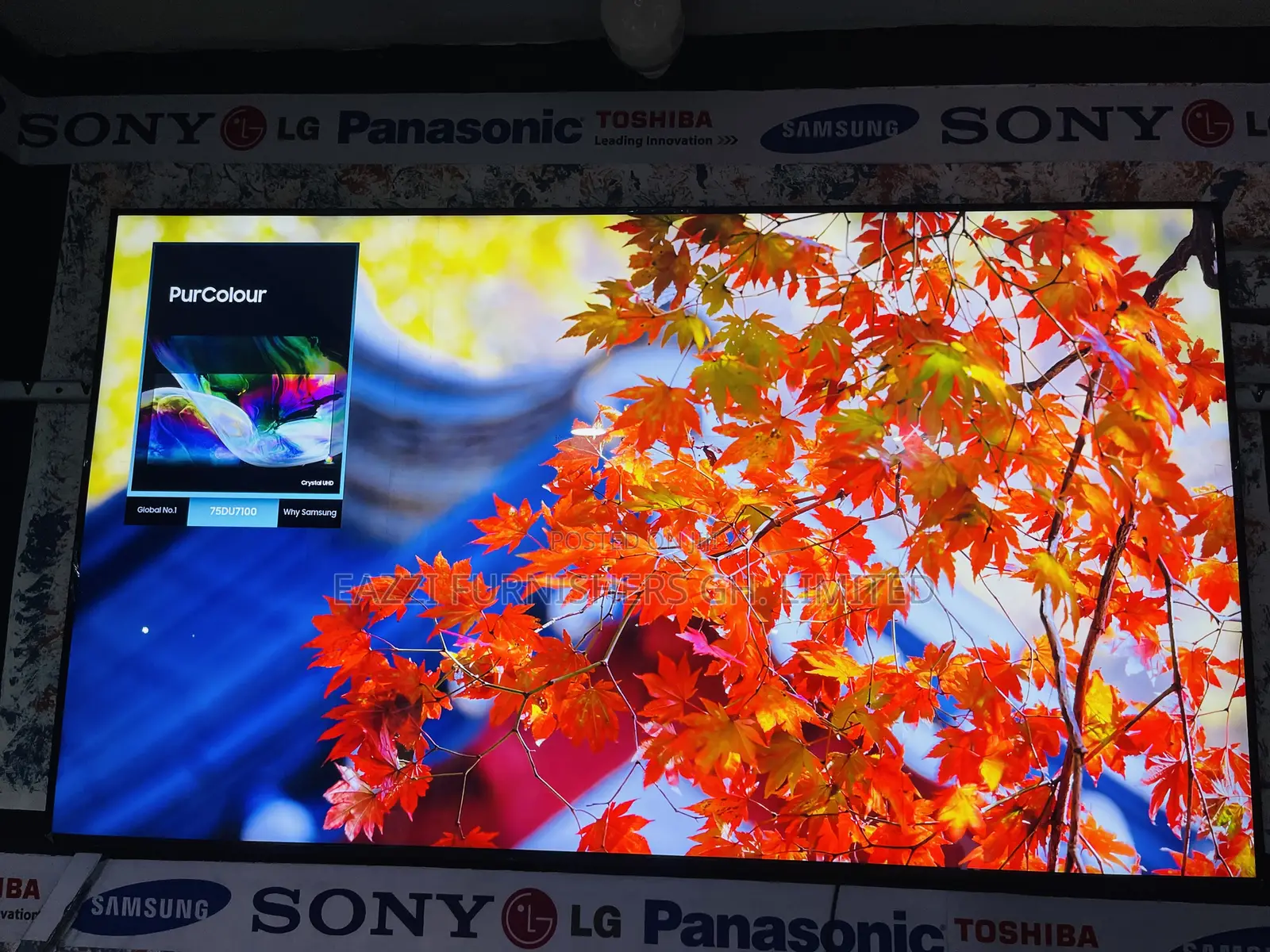2024 Samsung 75 Inche Smart Crystal Uhd Smart Hdr+ 75du7100 Game TV