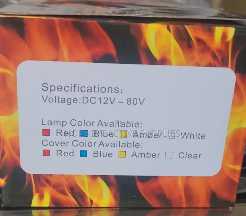 Safety Amber Light. 12v-80v.