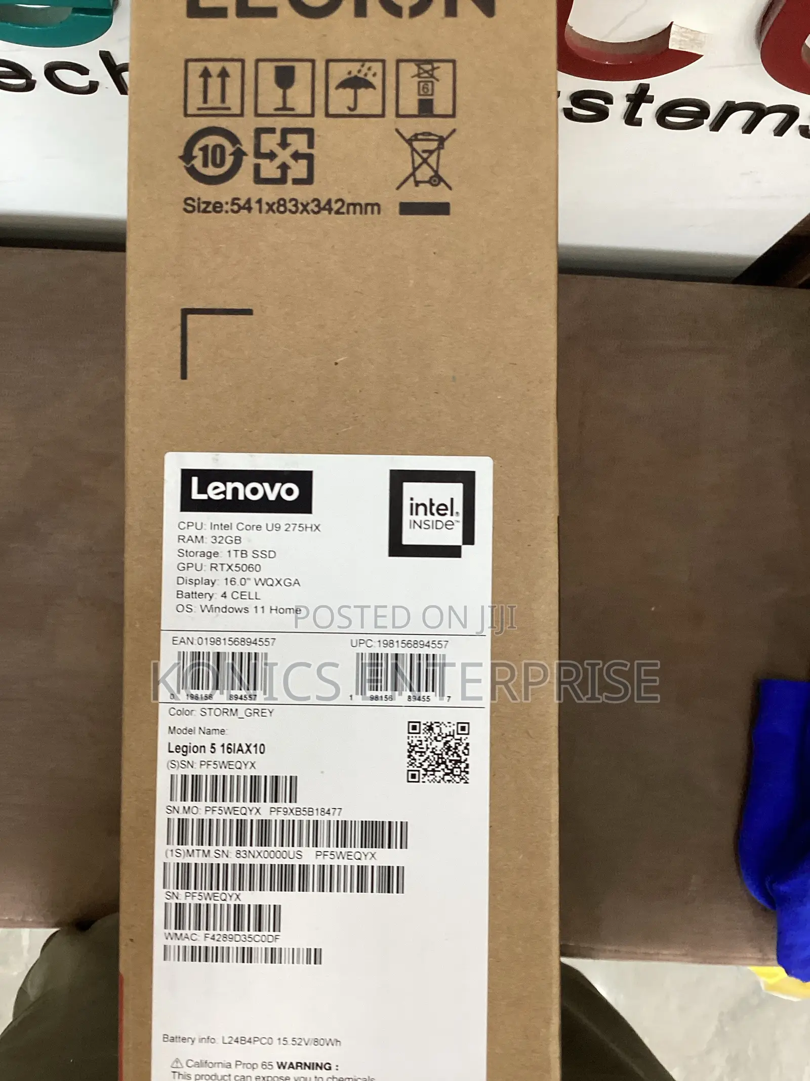 New Laptop Lenovo Legion 5 32GB Intel Core Ultra 9 SSD 1T