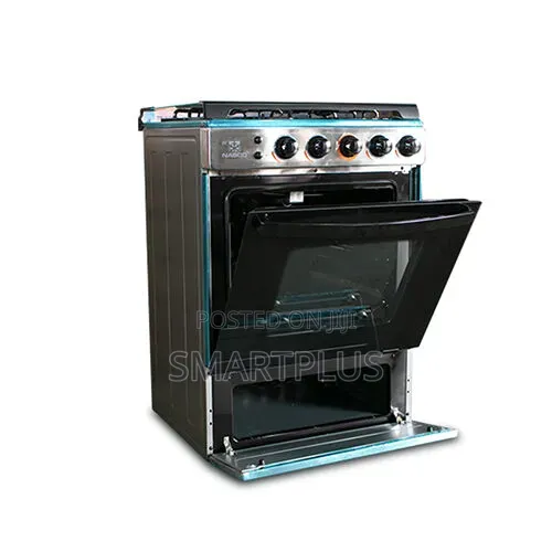 A Nasco 4-Burner Gas Cooker Finished in Stainless Steel Design.