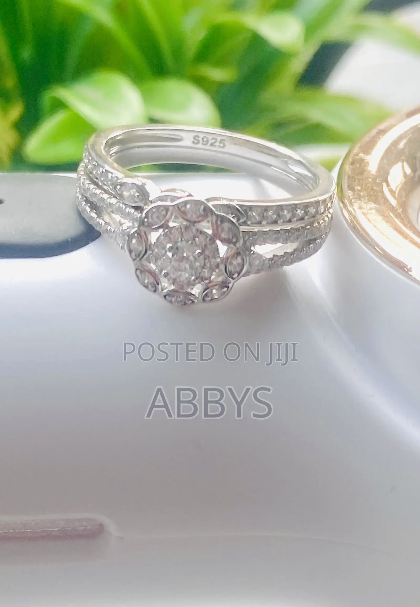 Two Set Sterling 925 Silver Floral Ring
