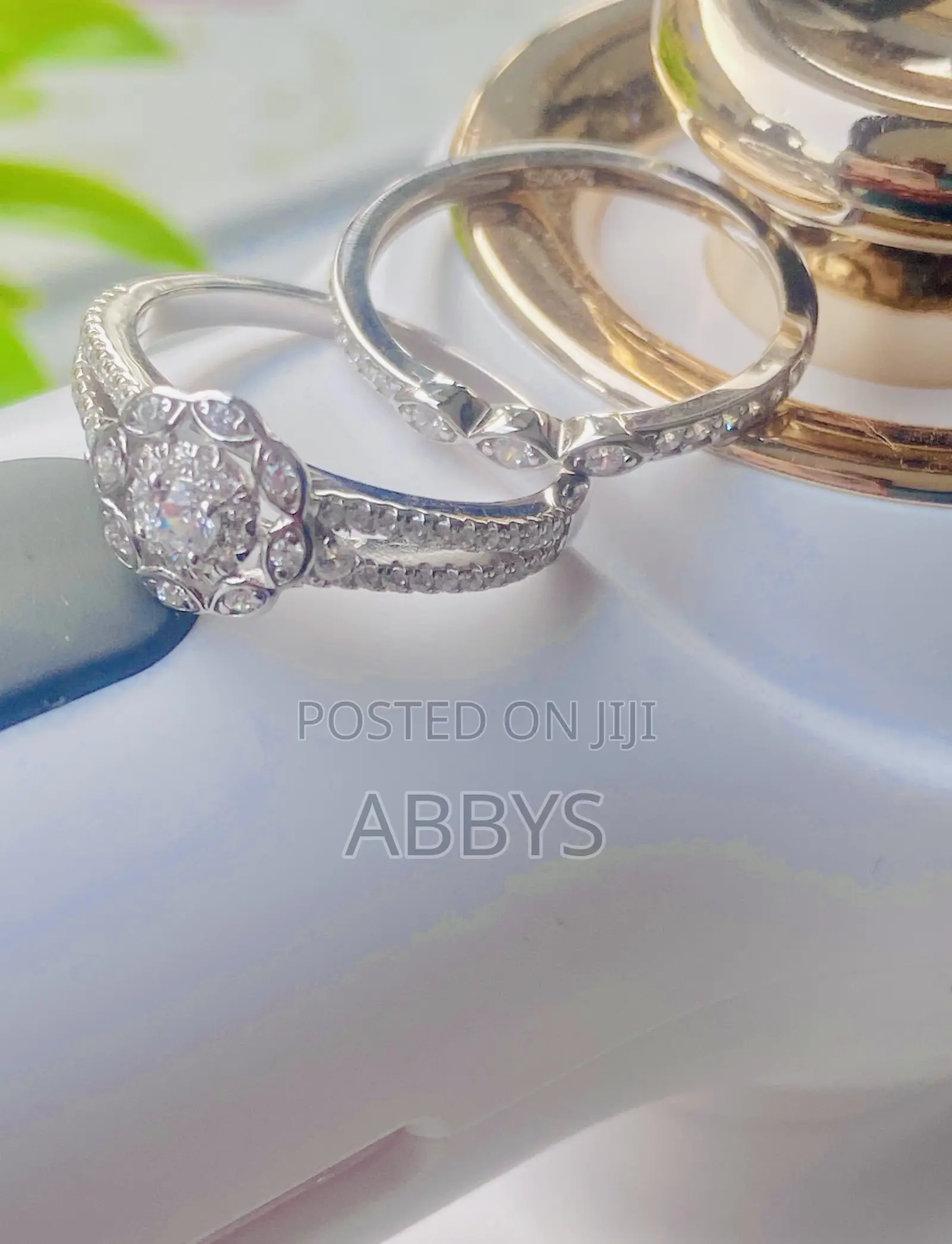 Two Set Sterling 925 Silver Floral Ring