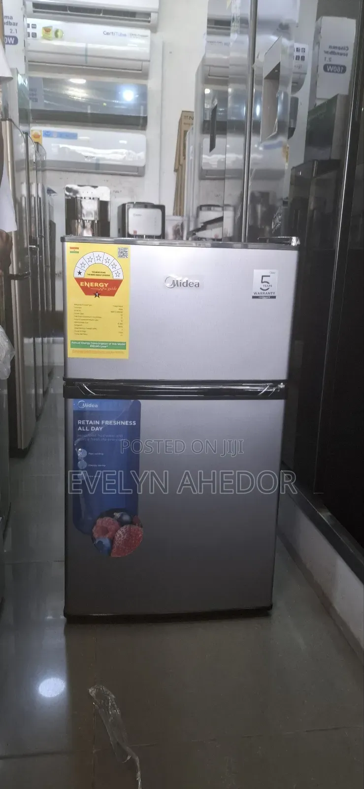 Midea Table Top Double Door Fridge 95l Available