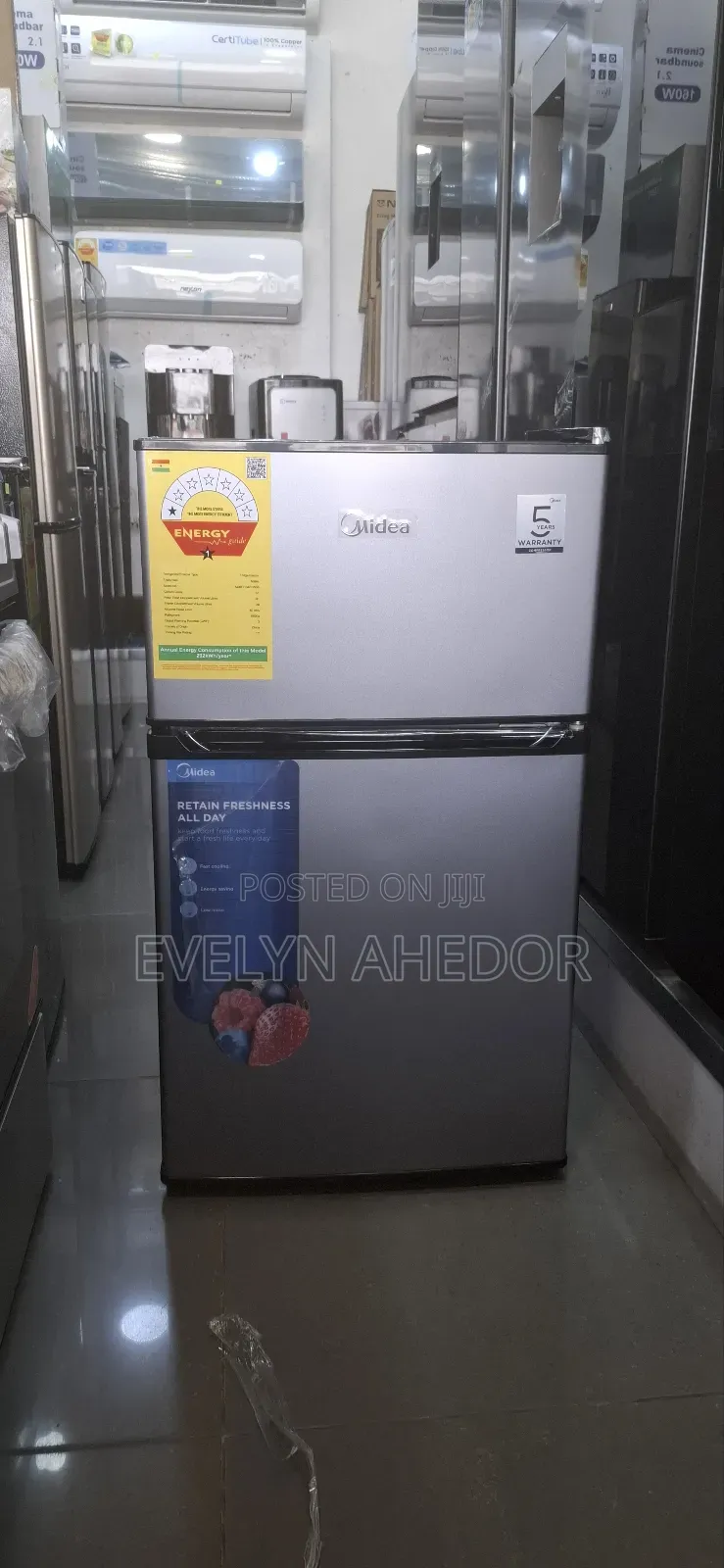 Midea Table Top Double Door Fridge 95l Available