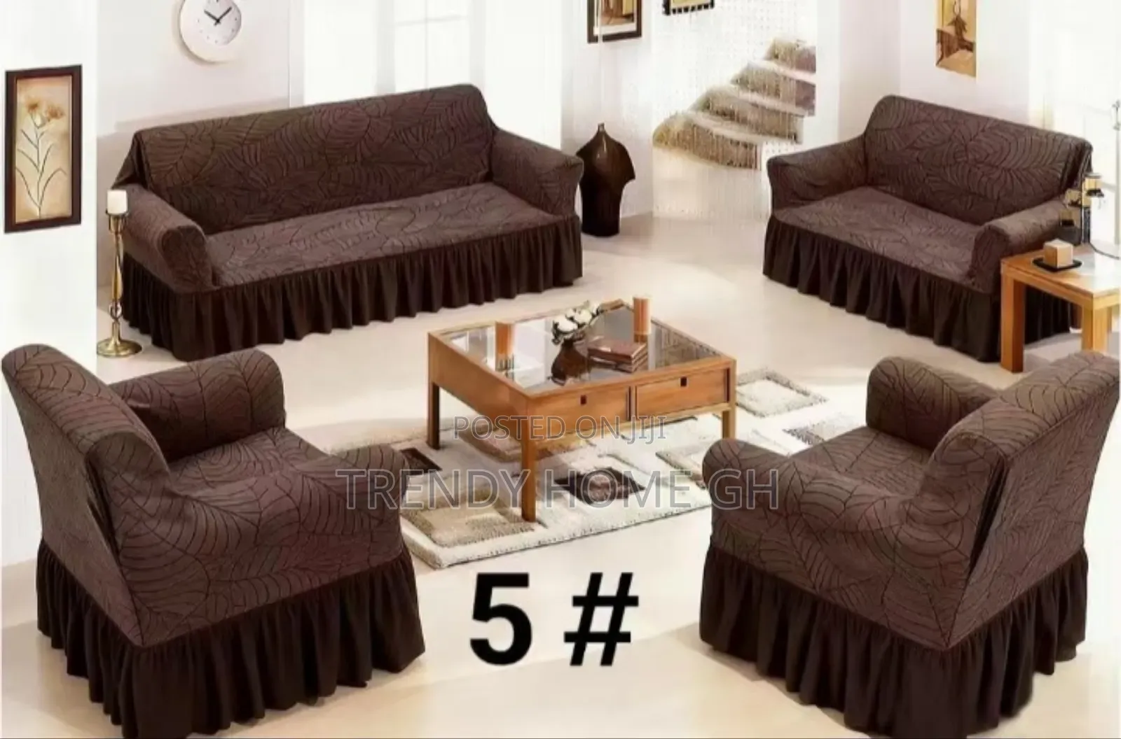 4-Seater Sofa Cover Set – Stretchable Elegant