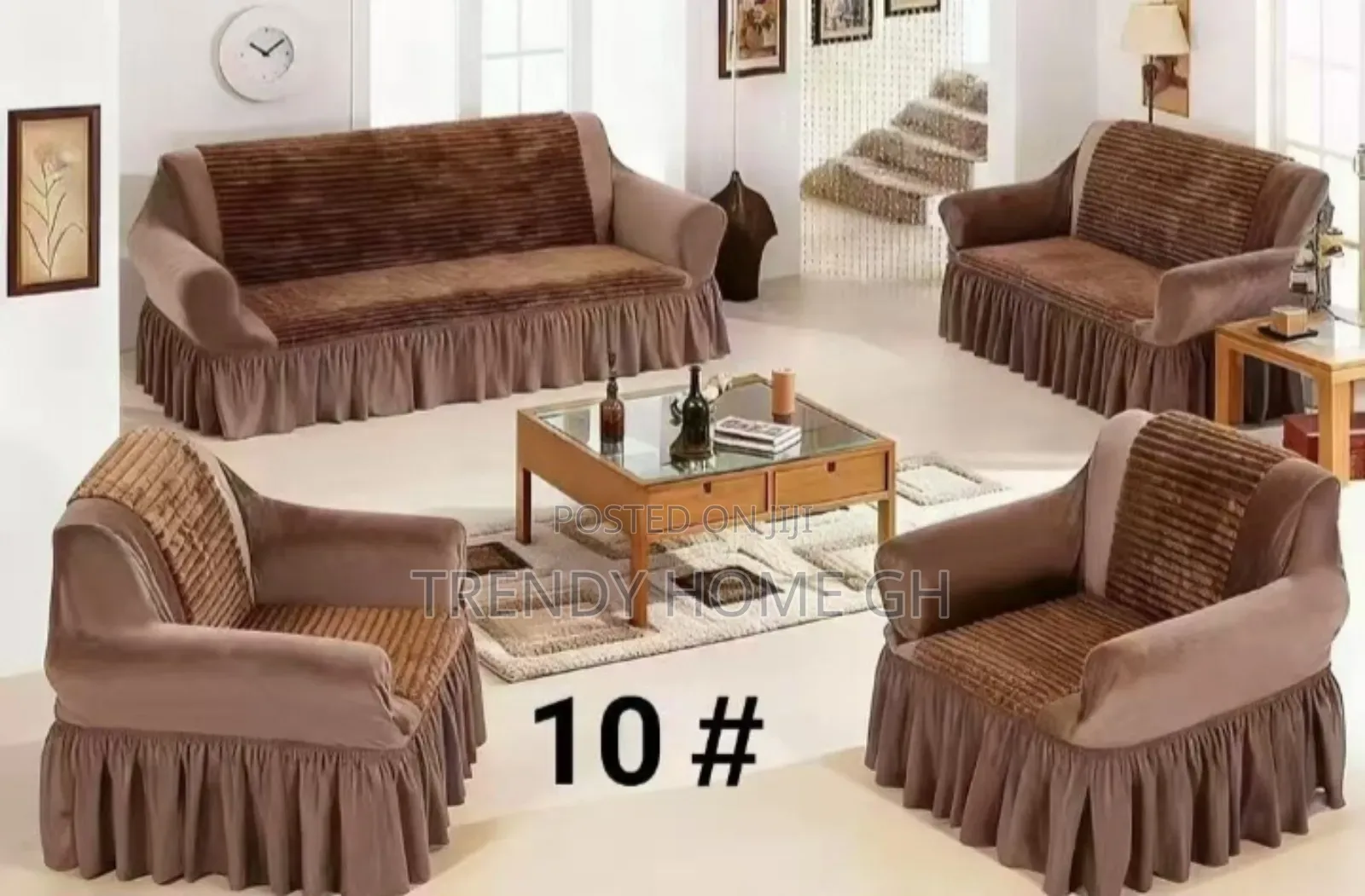 4-Seater Fluffy Sofa Cover Rabbit Fur Feel Super Soft
