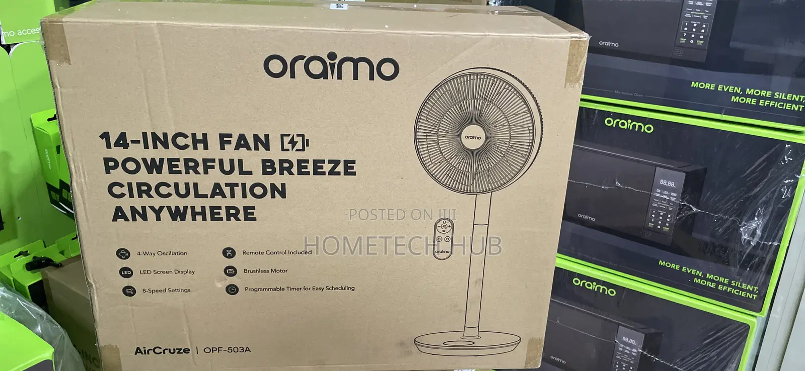 Oraimo Air Cruze 14 Inch Rechargeable Pedestal Fan