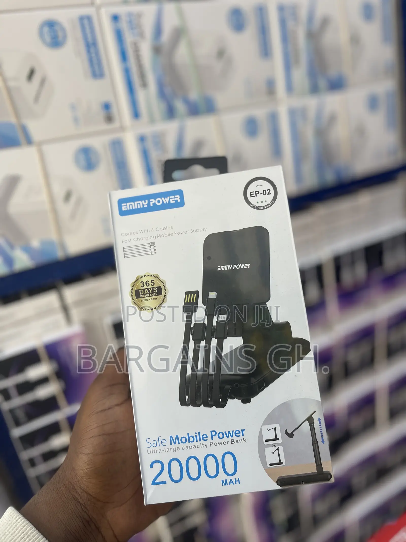 Emmy Power 20,000mah Durable Power Bank With Phone Stand (2 in 1)