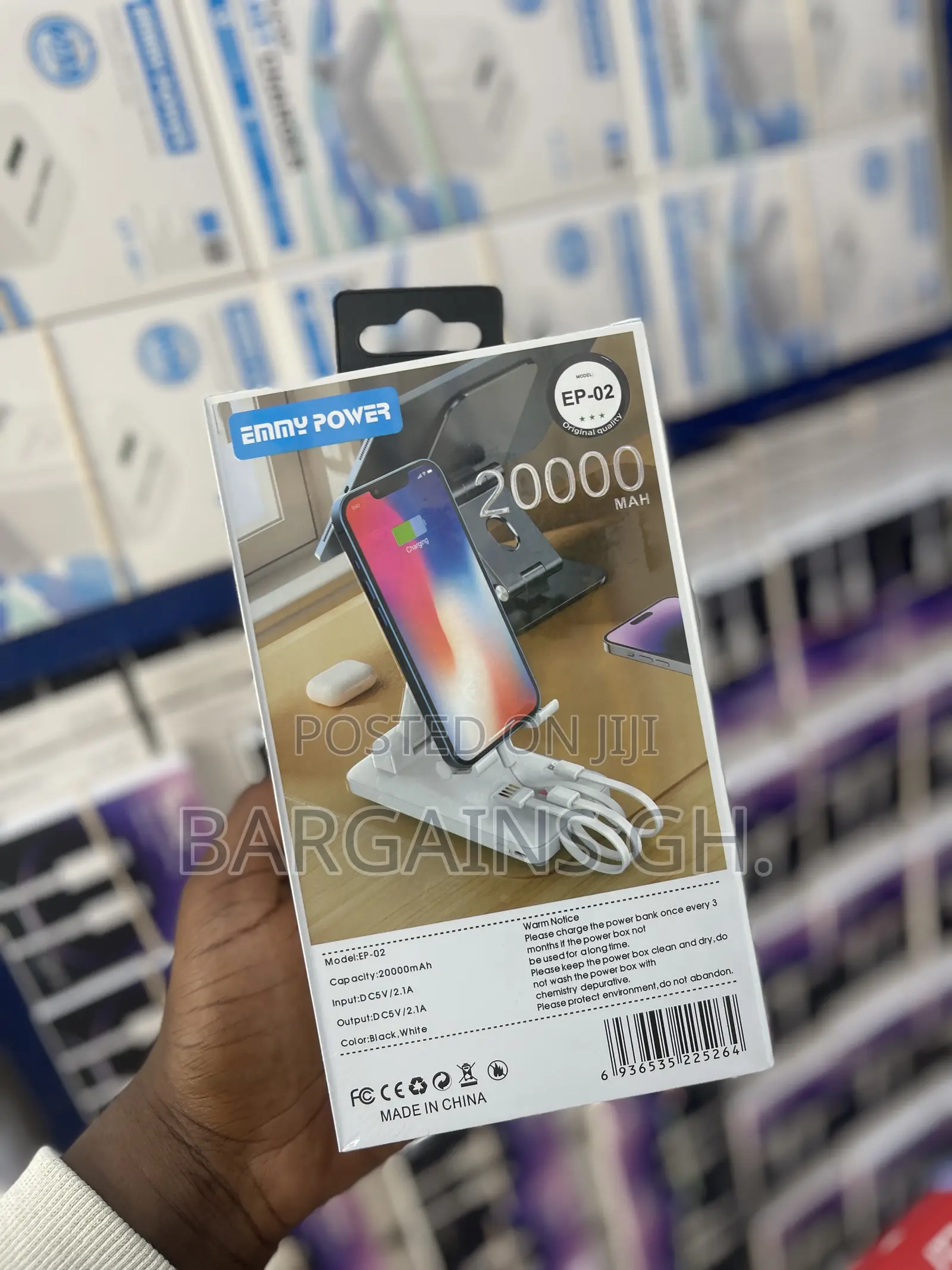 Emmy Power 20,000mah Durable Power Bank With Phone Stand (2 in 1)