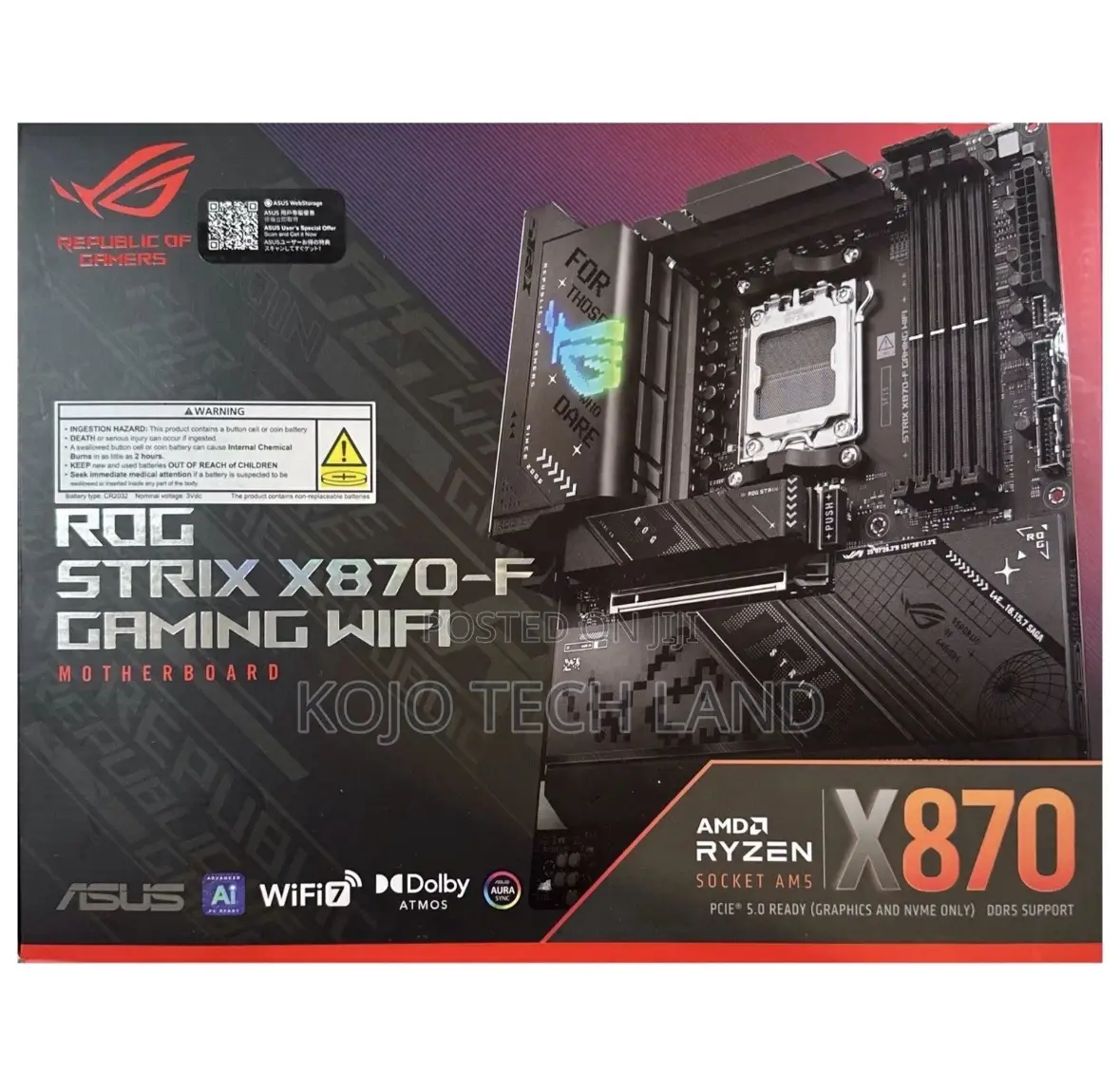 Asus Rog Strix X870-F Gaming Wifi Socket Am5 Amd X870 Atx Ddr5