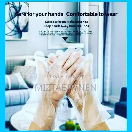100pcs Disposable Poly Gloves