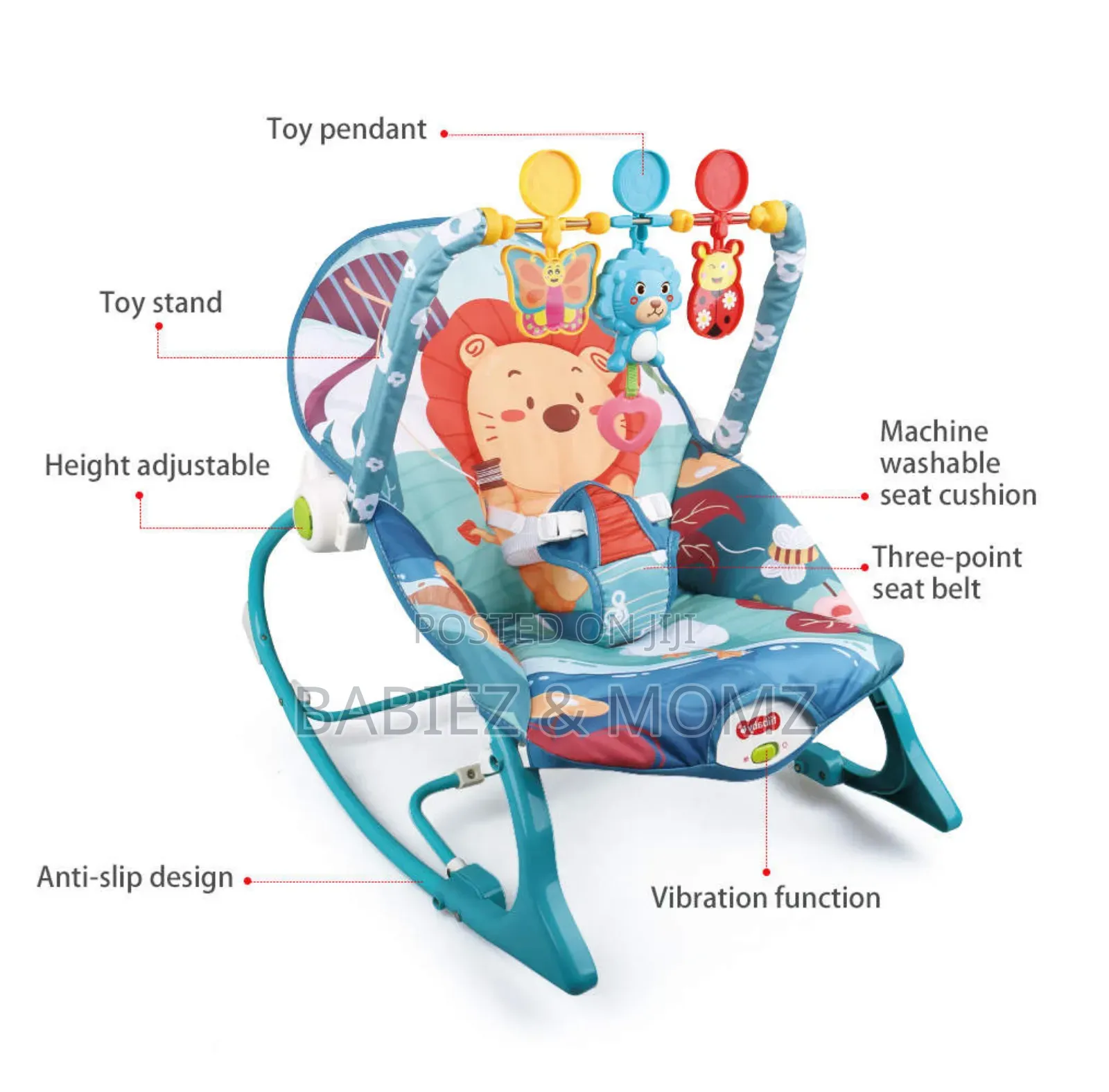 Infant to Toddler Baby Rocker. Soothing Bouncer Chair