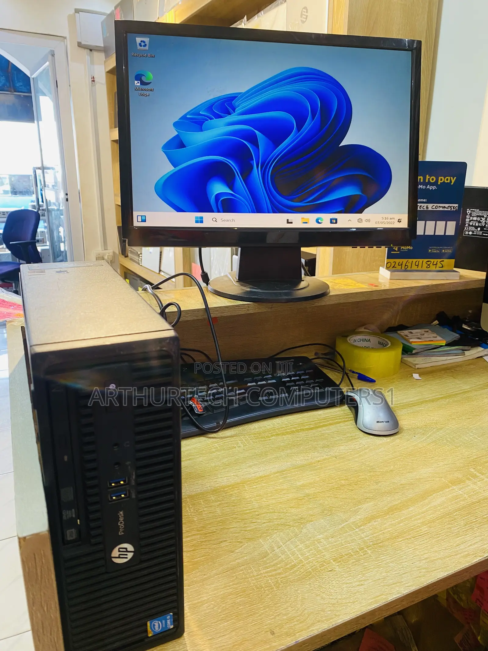 Desktop Computer HP ProDesk 400 8GB Intel Core i5 SSD 128GB