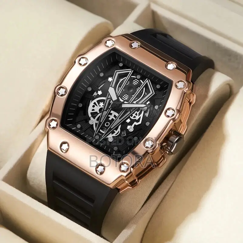 Men’S Square Sport Watch – Quartz Waterproof With Luminous Dial